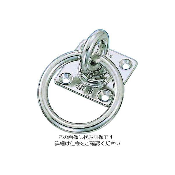 水本機械製作所 水本 ステンレス 回転丸カンプレート 丸カン内径30mm 35mm×35mm B-081 1個 204-7160（直送品）