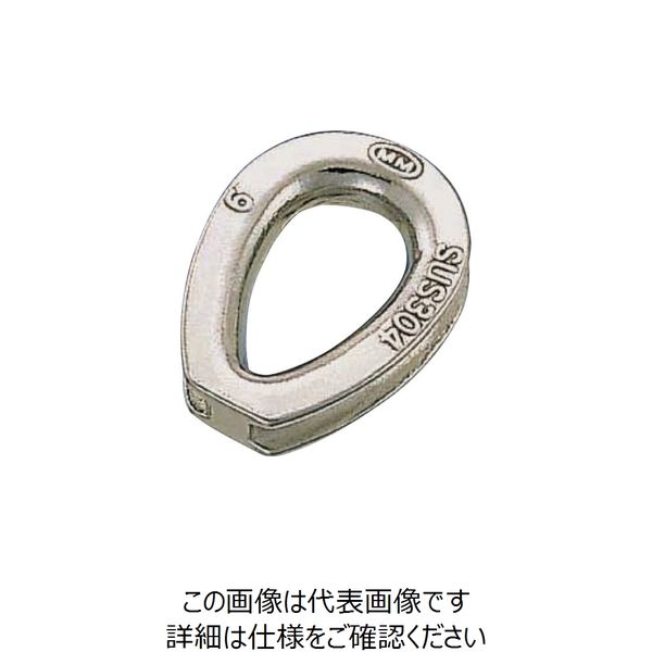 水本機械製作所 水本 ステンレス シンブル 使用ロープ径16mm A-1049 1個 195-1907（直送品）