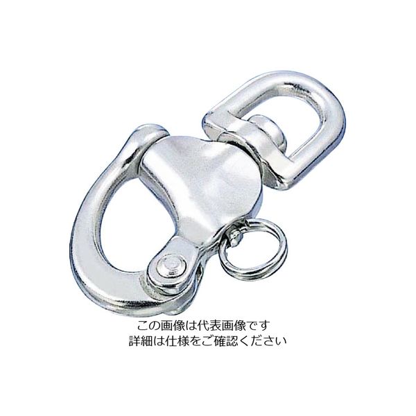 水本機械製作所 水本 ステンレス スナップシャックル 長さ125mm B-1052 1個 205-1933（直送品）