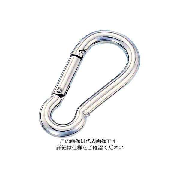 水本機械製作所 水本 ステンレス スナップフックB型 SUS316 線径8mm 長さ80mm (1個入) B-2648 1個（直送品）