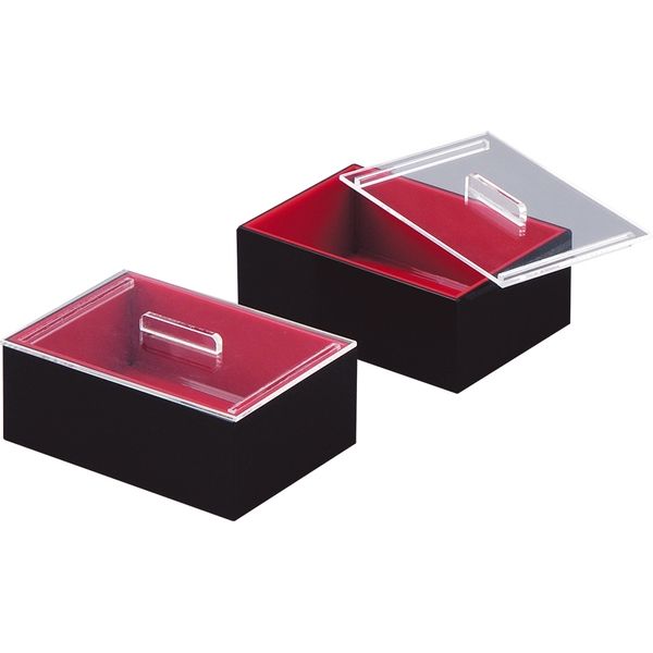 KMA 試食BOX Aエンビ 赤黒4台入 021-SN43_413-4 1セット（4台入）（直送品） - アスクル