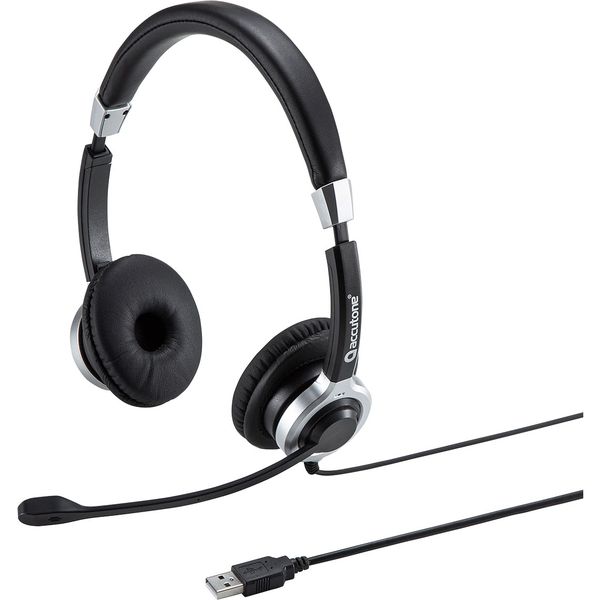 サンワサプライ ノイズキャンセリングマイク付きUSBヘッドセット MM-HSU15ANC 1個（直送品）