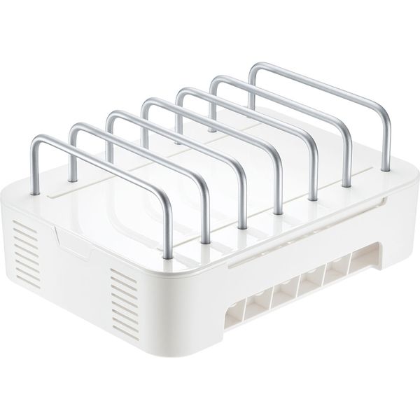 サンワサプライ タブレット・スマートフォン用スタンド（充電器収納タイプ） PDA-STN21WN2 1台（直送品）