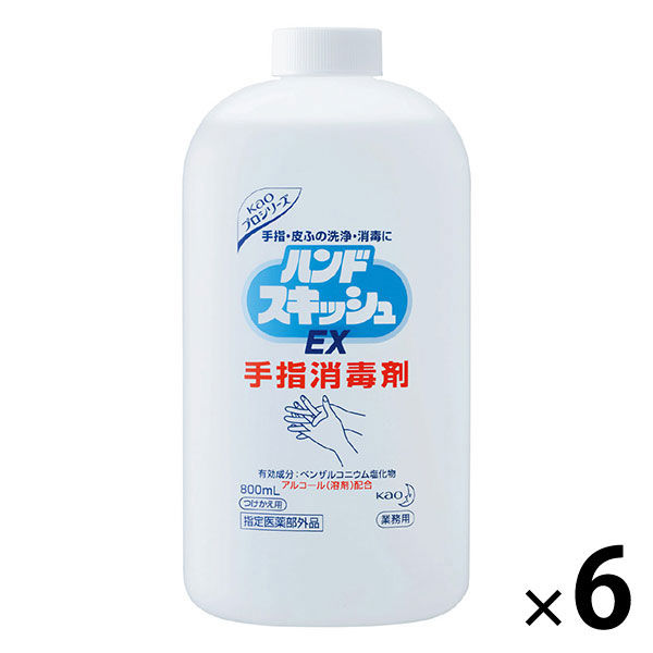 花王　ハンドスキッシュＥＸ　手指消毒剤　つけかえ用　800ｍL　507204　1箱（6本入）