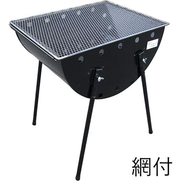 カシワ BBQコンロ 650型 焼き網付きセット KW-650A 1個（直送品