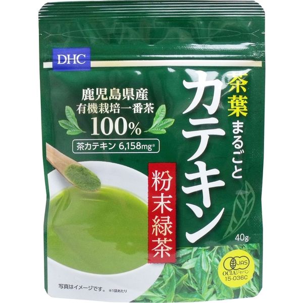 DHC 茶葉まるごとカテキン 粉末緑茶 40g　40g×10セット（直送品）
