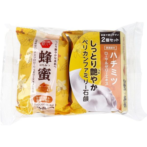 ペリカン石鹸 蜂蜜ファミリー石鹸 80g×2個セット　80g×2個入×24セット（直送品）