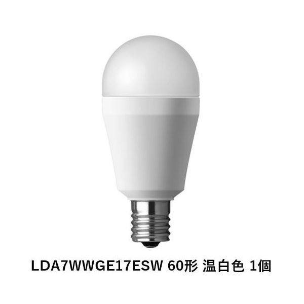 パナソニック LED電球広配光タイプE17口金60W相当温白色 LDA7WWGE17ESW 1個