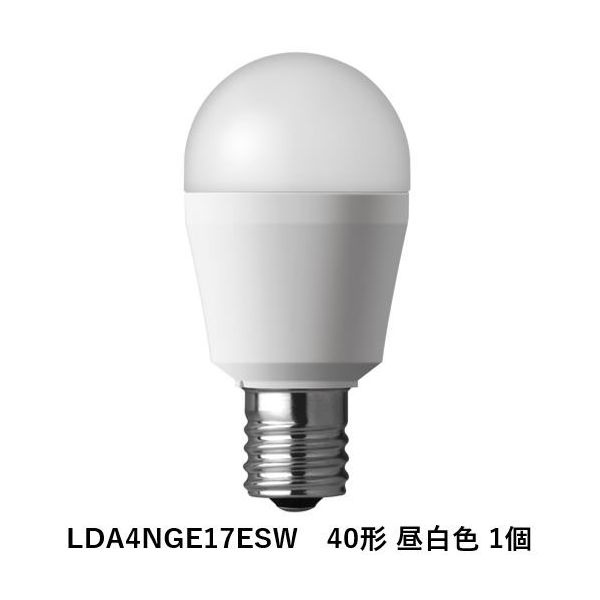 パナソニック LED電球広配光タイプE17口金40W相当昼白色 LDA4NGE17ESW 1個