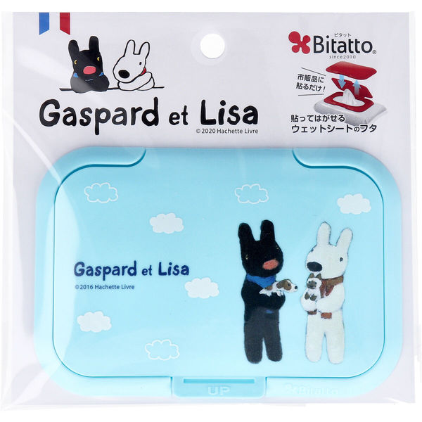 ビタットジャパン ビタット ウェットシートのフタ リサとガスパール 犬猫 ライトブルー　1個入×10セット（直送品）