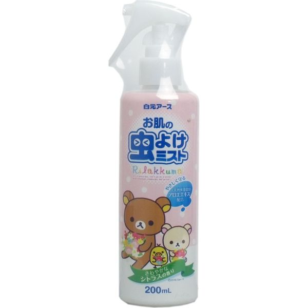 白元アース お肌の虫よけミスト リラックマ シトラスの香り 200mL　200mL×10セット（直送品）