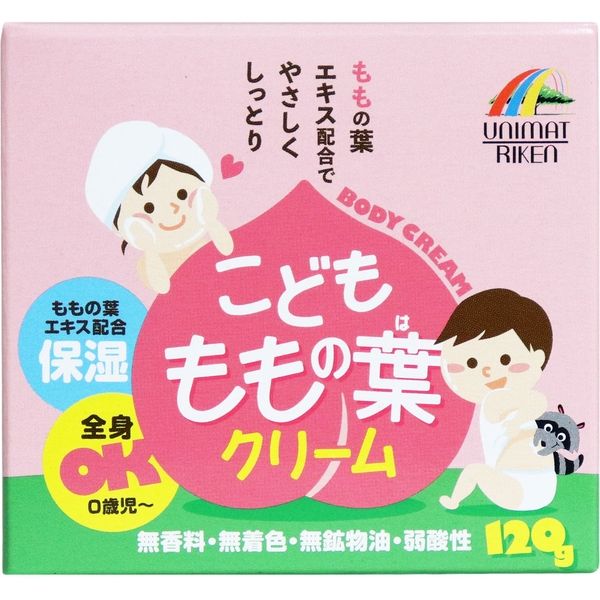 ユニマットリケン こどもももの葉クリーム 120g 120g×4セット（直送品） アスクル