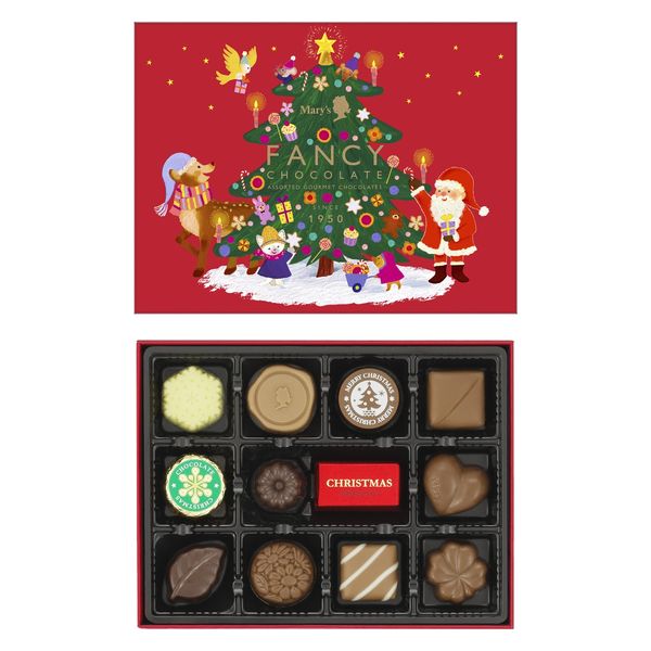 〈メリーチョコレート〉クリスマスファンシーチョコレート（12個入） 1箱 三越伊勢丹 クリスマス 紙袋付 手土産ギフト ギフト