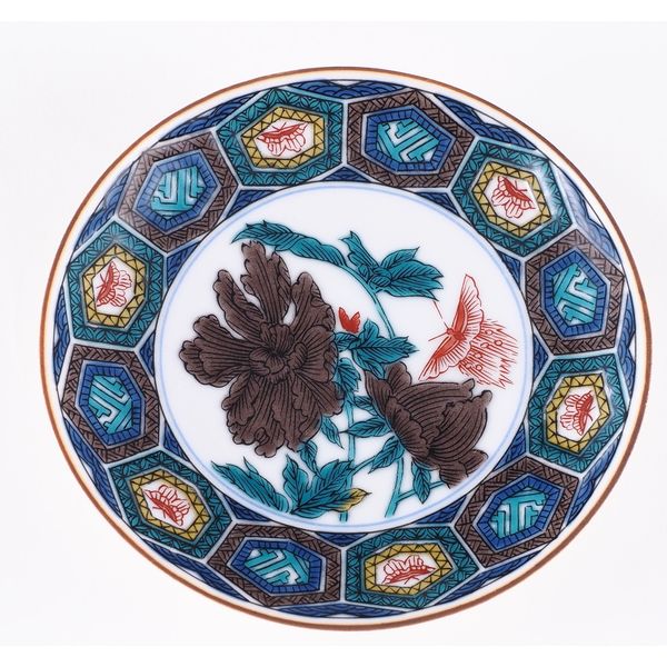 古伊万里 九谷焼 京焼 青釉 青磁 華の図 豆皿 菓子皿 6客
