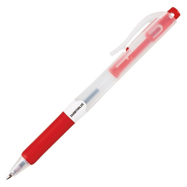 ジョインテックス ボールペン<ノック式> 赤10本 H012J-RD-10P　1箱（直送品）