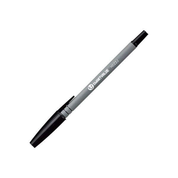 ジョインテックス ラバーボールペン 黒10本 H022J-BK-10　1箱（直送品）