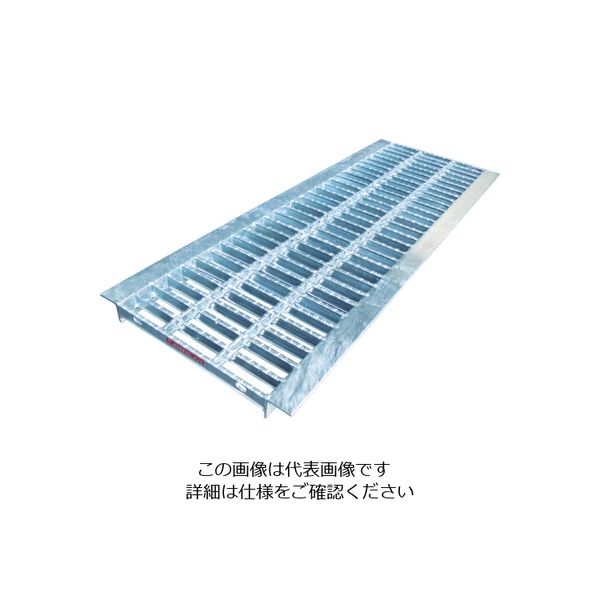 片岡産業 片岡 グレーチング WUC型 U字溝用 組構式 溝幅200mm 適用荷重側溝Tー2 WUC-X20-525 1枚 818-8859（直送品）