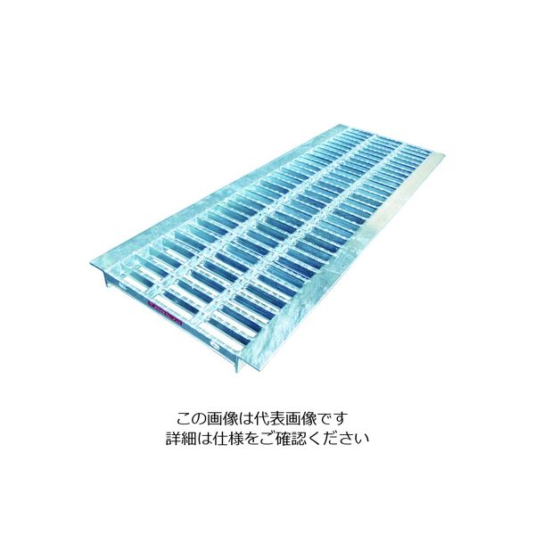 片岡産業 片岡 グレーチング WUC型 U字溝用 組構式 溝幅150mm 適用荷重側溝Tー2 WUC-X15-519 1枚 818-8855（直送品）