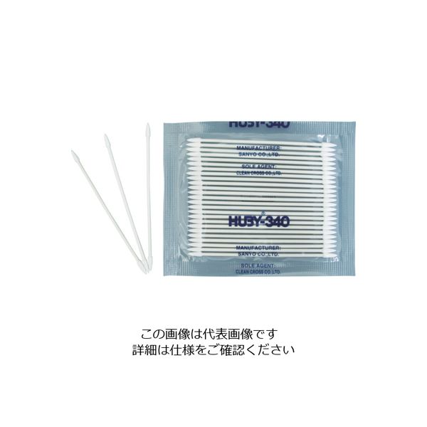 HUBY 3インチ 工業用綿棒(先端コーン型/ハードシャープポイントスリム)BBー013 (50000本入) BB-013（直送品）