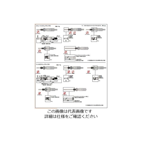 ミツトヨ マイクロメータヘッド(標準形) MHN1-25L 150-209 1個（直送品）