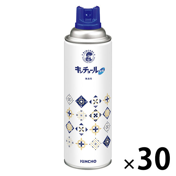 水性キンチョール 無臭性 450mL スプレー シンプルデザイン缶 1箱(30本) 蚊 ハエ ゴキブリ トコジラミ 駆除 殺虫剤 キンチョウ