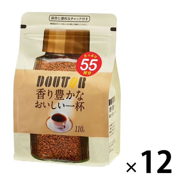 ドトールコーヒー  インスタントコーヒー袋 香り豊かなおいしい一杯 1箱（110g×12袋）
