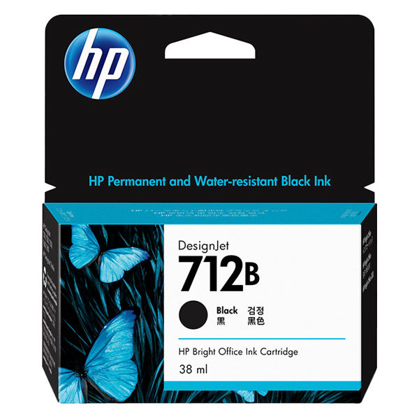 HP（ヒューレット・パッカード） 純正インク HP712B ブラック（38ml）3ED28A 1個