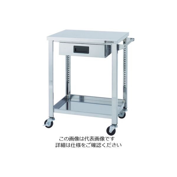 東製作所 アズマ ステンレスワゴンWGシリーズ 900×450×800 2段 引出し付 WGO2-900K 1台 455-3144（直送品）