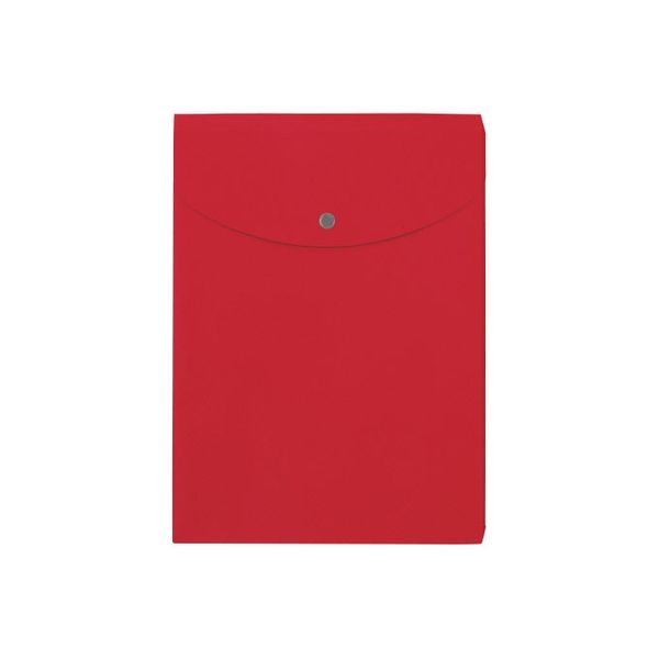 プラス エンベロープ マチ付縦 FL120CH 赤 10枚　1パック（直送品）