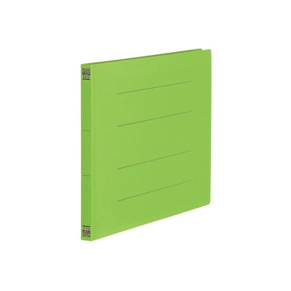 プラス PPフラットファイルA4E No.122P LGR 10冊　1パック（直送品）