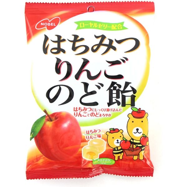 ノーベル製菓 はちみつりんごのど飴 4902124680303 110G×12個（直送品）