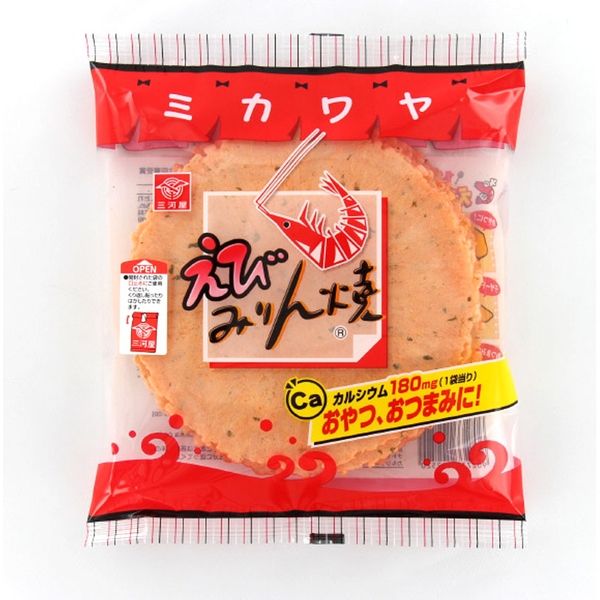 三河屋製菓 えびみりん焼 4902733142520 7マイ×12個（直送品