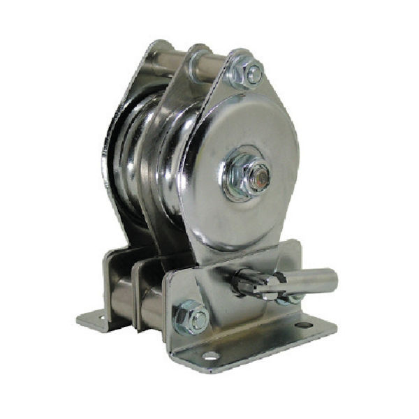 スリーエッチ HHH ステンレス固定滑車たて型二車分離式ベアリング入り TSB50X2 1個 808-7416（直送品）