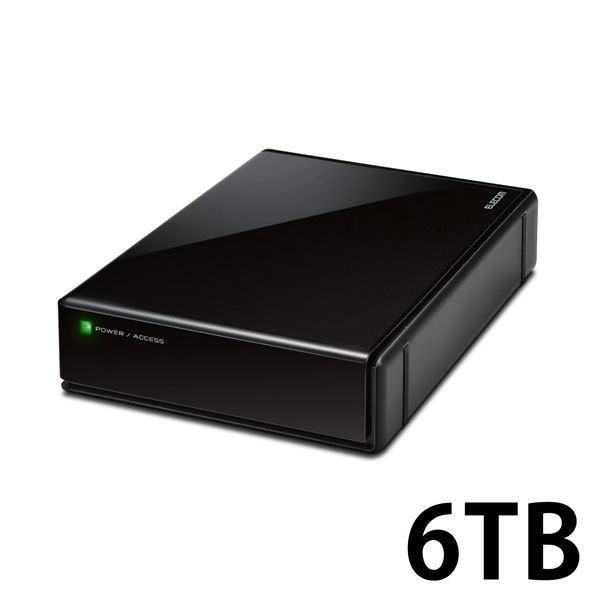 エレコム 外付けハードディスク 6TB USB3.2(Gen1) テレビ録画 パソコン