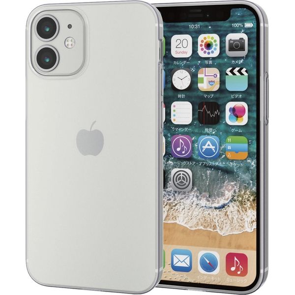 iPhone12mini ケースカバー 耐衝撃 TPU 極薄0.7mm 薄型 スリム ボタン