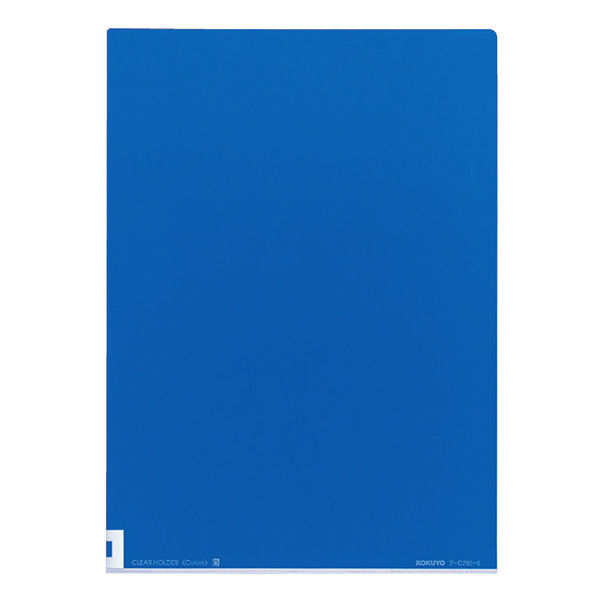 コクヨ（KOKUYO） クリヤーホルダー＜カラーズ＞A4 マリンブルー フ-C750-5　50冊（直送品）