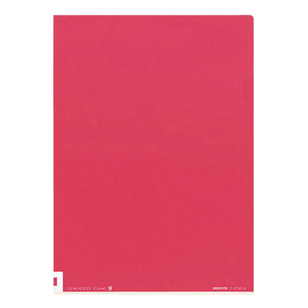コクヨ（KOKUYO） クリヤーホルダー＜カラーズ＞A4 ストロベリー フ-C750-8　50冊（直送品）