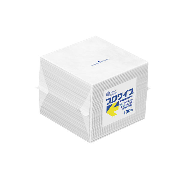 【不織布ウエス】 大王製紙 ストロングタオルE50 250×250mm ホワイト 1ケース（3000枚：100枚×30パック）