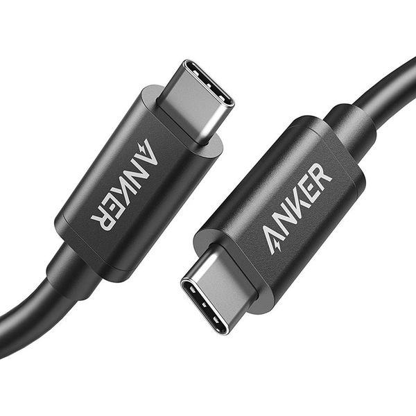 アンカー Anker USB-C & USB-C Thunderbolt 3 ケーブル(0.5m ブラック) A8486011 1個（直送品）