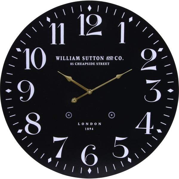 不二貿易 掛時計 アナログ時計 LONDON 1894 ブラック 72718 1個（直送品）