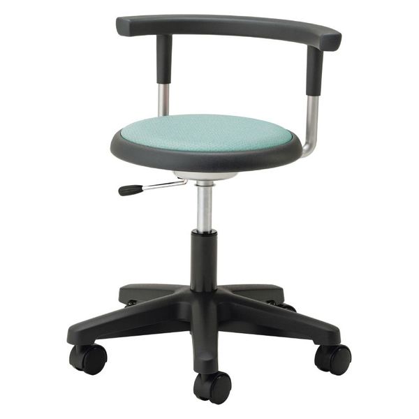 マツヨシ クランケチェア(背付) キャスタータイプ グリーン　1台 松吉医科器械（直送品）