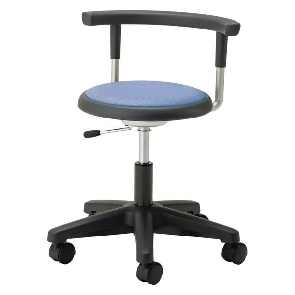 マツヨシ クランケチェア(背付) キャスタータイプ ブルー　1台 松吉医科器械（直送品）