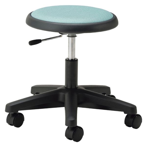 マツヨシ クランケチェア(背なし) キャスタータイプ グリーン　1台 松吉医科器械（直送品）