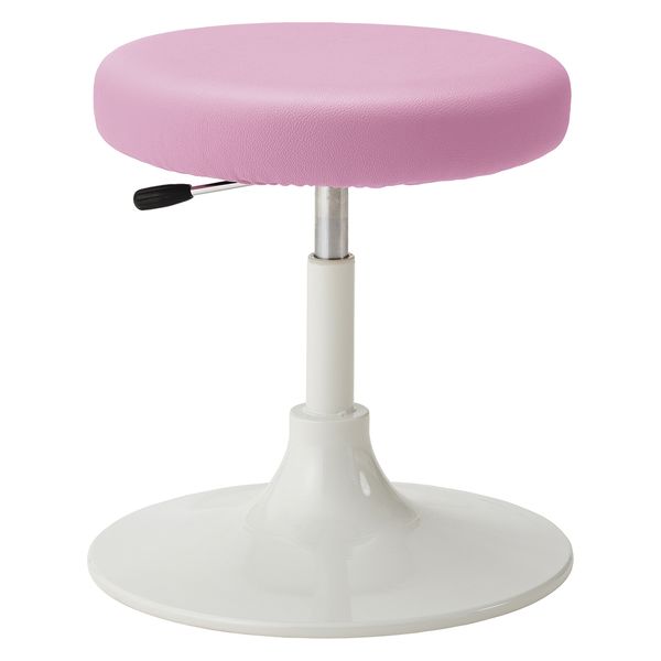 マツヨシ クランケチェア(背無) W400φ×H450～590mm チェリーピンク MY-N3246 1台 松吉医科器械（直送品）