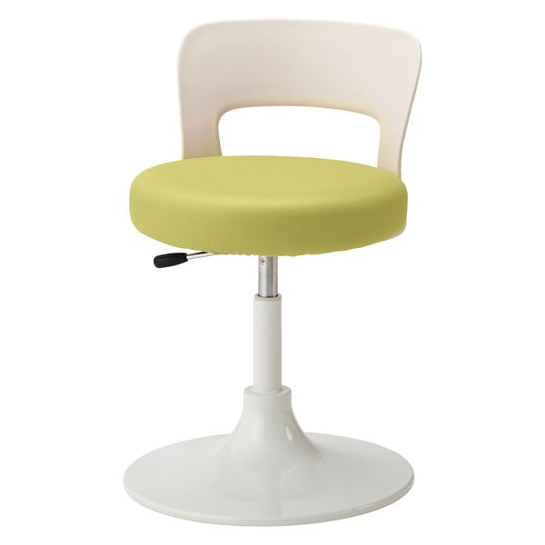 マツヨシ クランケチェア(背付) W400φ×H650～790mm シトラスイエロー MY-N3248 1台 松吉医科器械（直送品）