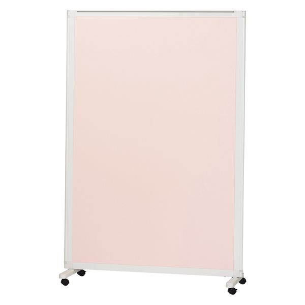 マツヨシキャスター付スクリーン(単体) W900×D430×H1800mm　ピンク MY-N3582 1台 松吉医科器械（直送品）