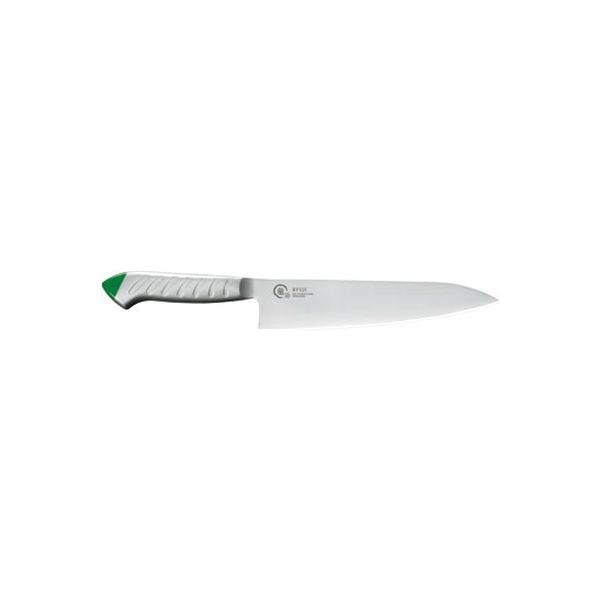 龍治 ステンカラー 牛刀 300mm 緑 RYS-17G 131738 1丁 下村工業
