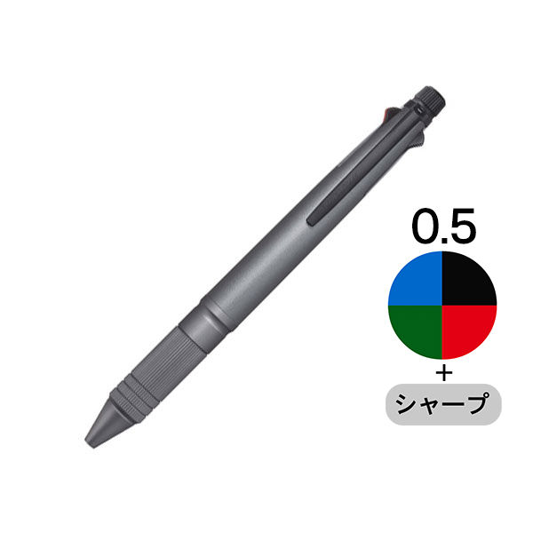 ジェットストリーム4＆1メタル 多機能ペン 0.5mm ガンメタリック 4色+