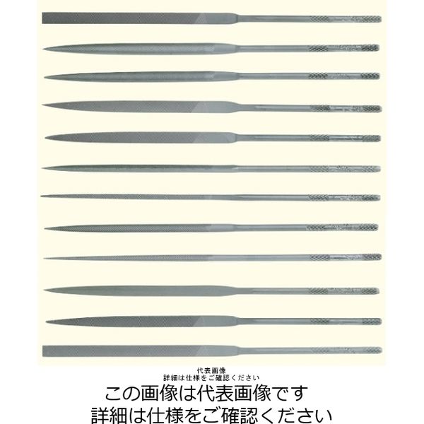 バローベ 精密ヤスリ 12種セット 160mm #2 LA24932 1セット(12本 