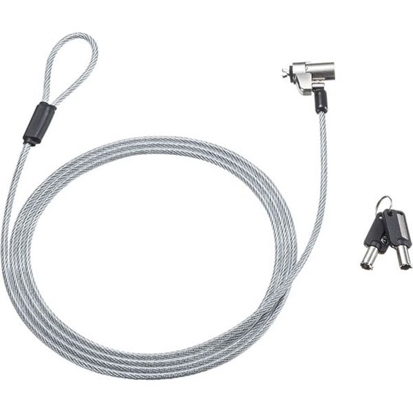 サンワサプライ NobleWedgeスロット対応セキュリティワイヤー(eセキュリティ・鍵No.1) SLE-35S-1 1個（直送品）